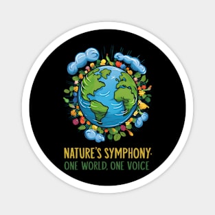 "Nature's Harmony: One World, United Voice" Magnet